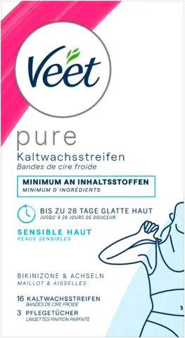 Kaltwachsstreifen Bikini & Achseln sensible Haut von VEET
