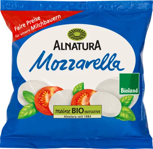 Bio Mozzarella 45 % Fett i. Tr. von ALNATURA
