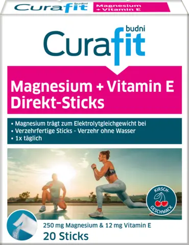 Magnesium + Vitamin E Direkt Sticks von CURAFIT