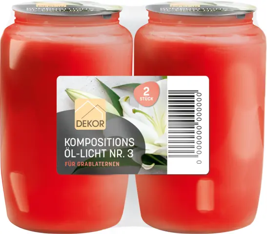 Kompositionsöllicht Nr. 3, rot von DEKOR