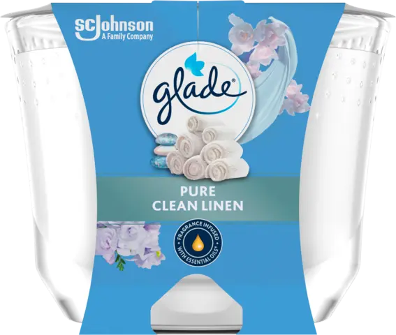 Premium-Duftkerze Pure Clean Linen von GLADE by BRISE
