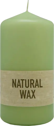 Natural Wax Stumpenkerze Stearin gepresst green 731 5,8 x 12cm von CUP CANDLE