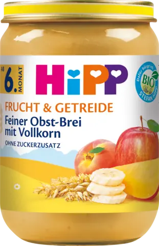 Bio Frucht & Getreide Feiner Obst-Brei mit Vollkorn ab 6.Monat von HIPP