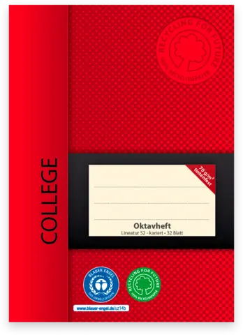 Oktavenheft kariert A6 von COLLEGE