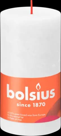 Stumpenkerze cloudy white von BOLSIUS