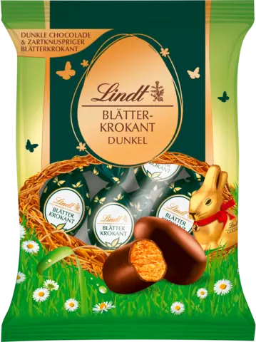 Blätterkrokant Ei dunkel von LINDT