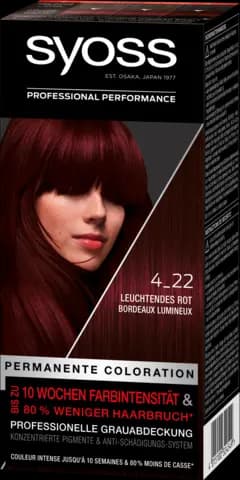 Color Haarfarbe 4_22 Leuchtendes Rot Permanent von SYOSS