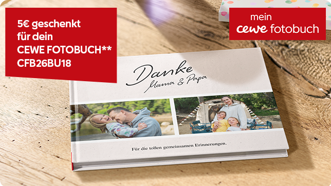 5€-gutschein für dein cewe fotobuch