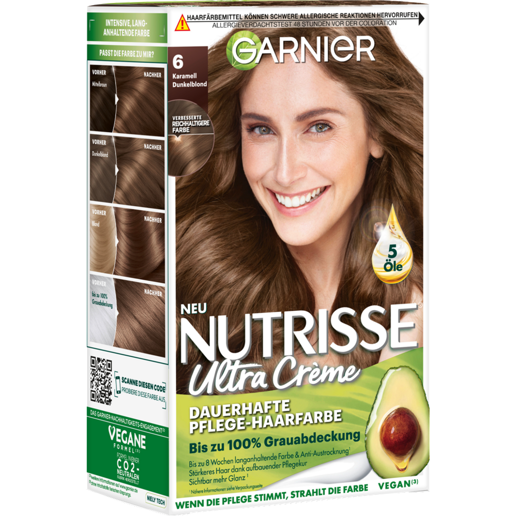 Garnier Nutrisse Haarfarbe Nutrisse Creme 70 Mittelblond Vor Ort