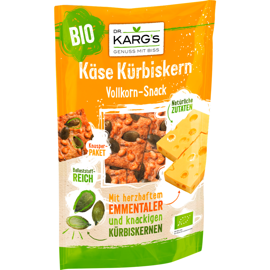 Käse Kürbis Vollkorn-Snack