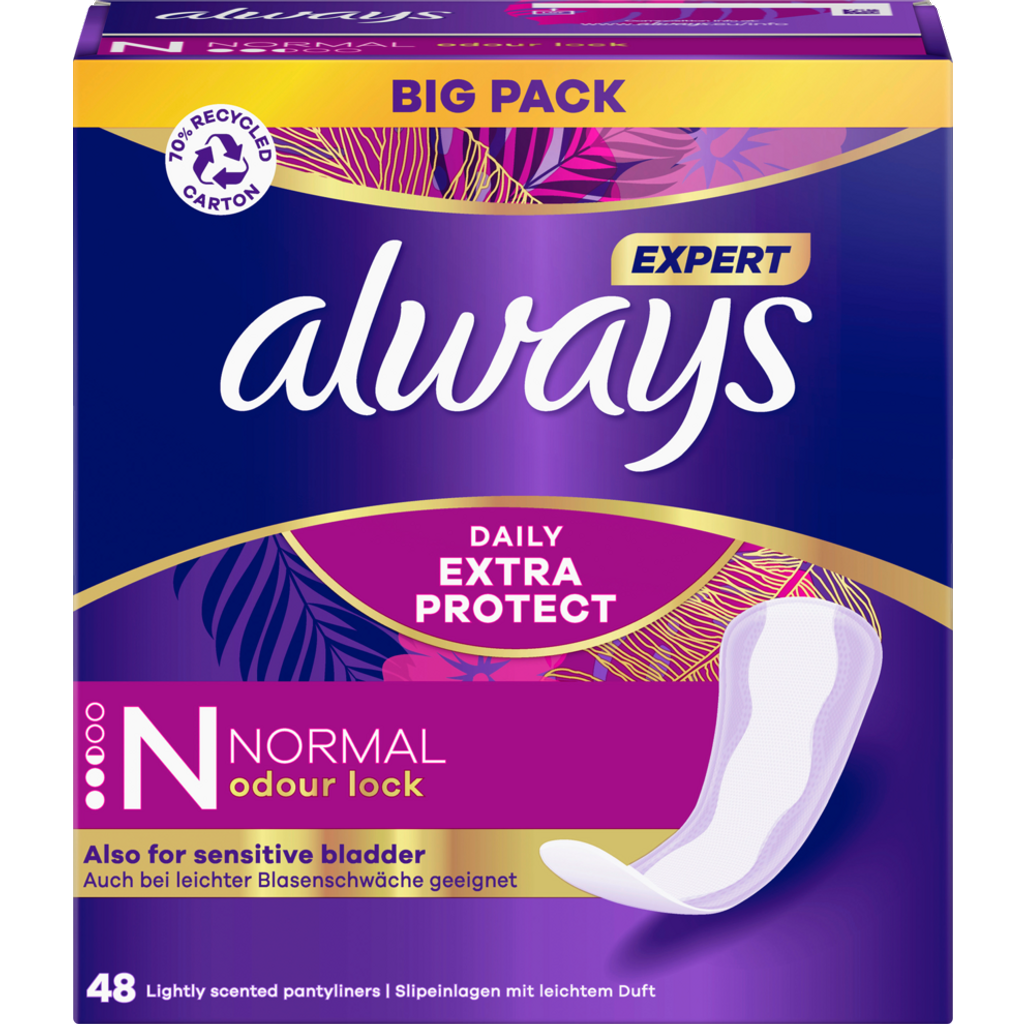 Expert Daily Protect Normal Slipeinlagen mit leichtem Duft Big Pack 48ST