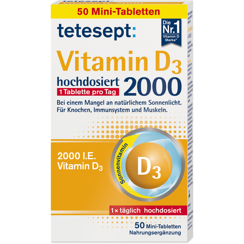 Vitamin D3 2000,  50 Tabletten