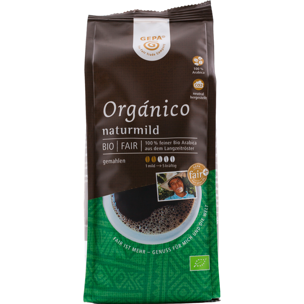 Bio Cafe organico, naturmild, gemahlen
