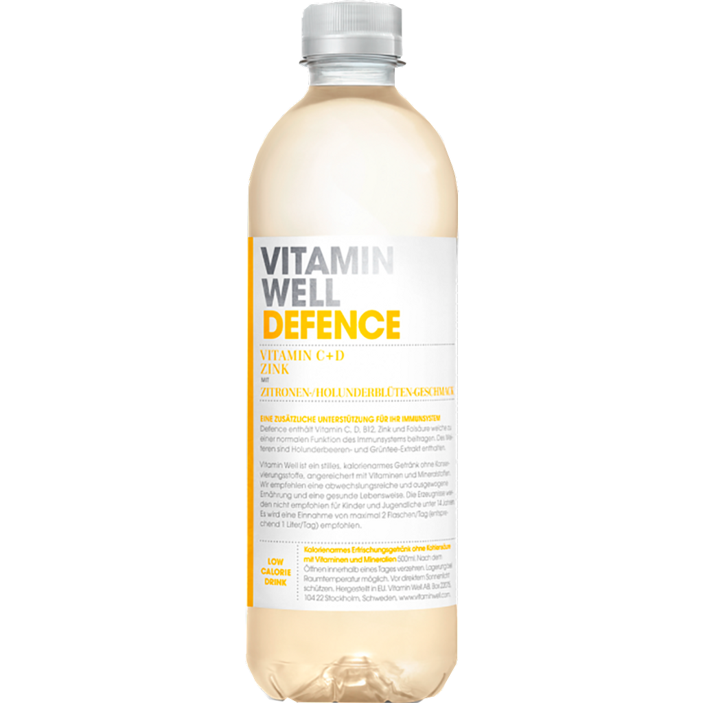 Defence Zitronen-/Holunderblüten Geschmack mit Vitamin C, D, B12 und Zink