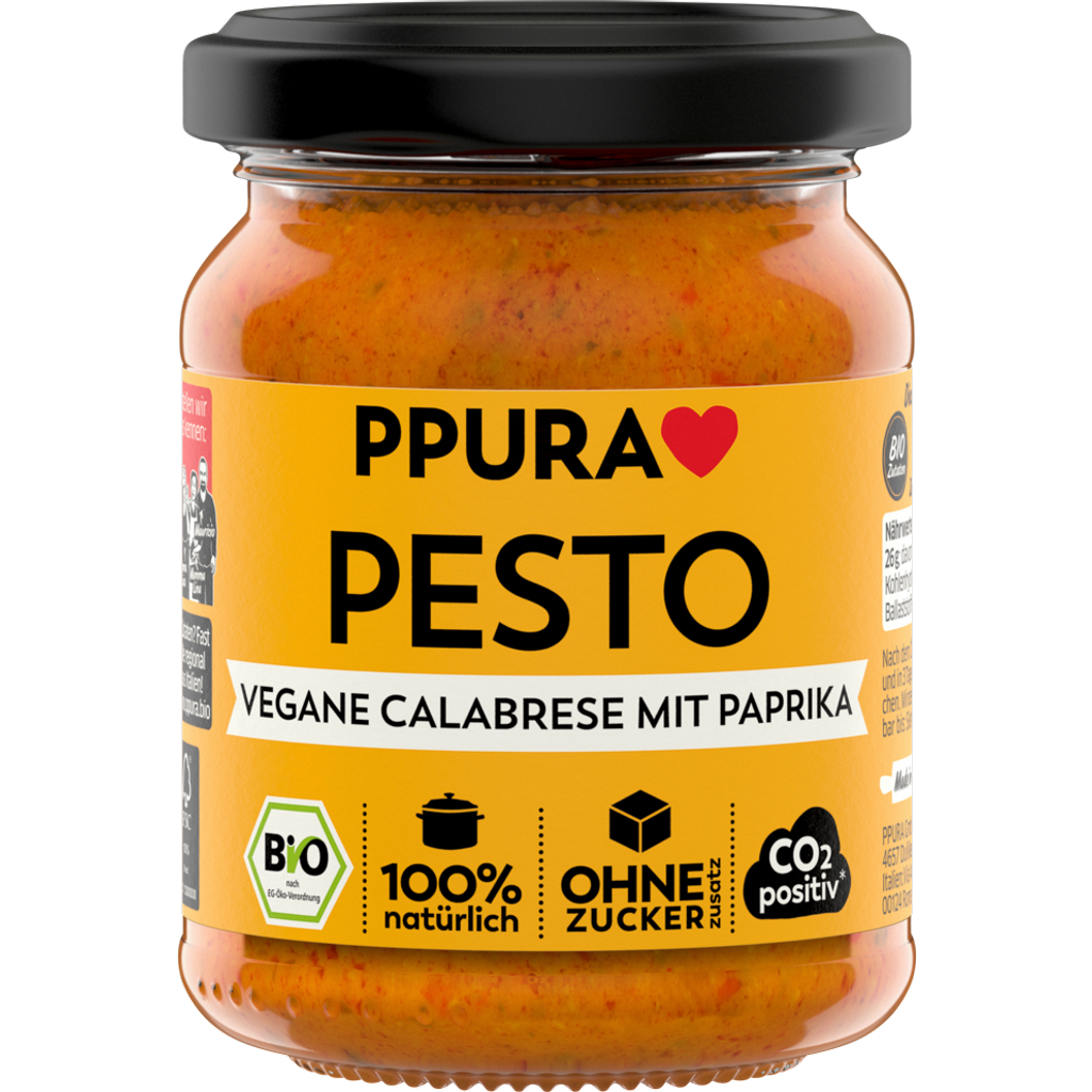 BIO Pesto Vegane Calabrese mit Paprika