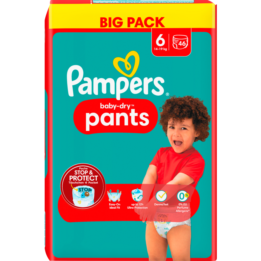 Baby Dry Extra Large Pants Gr.6 14-19kg Big Pack 46ST